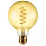 Led filament e27 12w  gömb 125mm Borostyánsárga