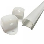 Alusín/alu profil szett, tejes fedővel, bármilyen led szalaghoz! 2m sín+ tejes takaró+ 4 db rögzítő+ 2 db végzáró.