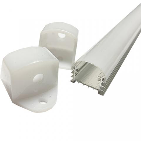 Alusín/alu profil szett, tejes fedővel, bármilyen led szalaghoz! 2m sín+ tejes takaró+ 4 db rögzítő+ 2 db végzáró.