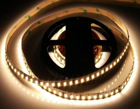 Led szalag IP65, vízálló, 60 led/m, 2835 chip, 420 Lumen, 2700K, meleg fehér