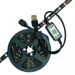 RGB Led szalag, USB csatlakozós , 2m, Bluetooth vezérlővel