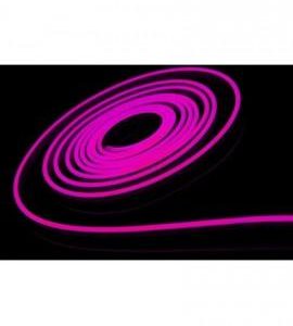 5m Led Neon Flex, 10W/m, 120 Led/m, 24V, 6x12mm, IP68 vízálló kivitel, pink szín