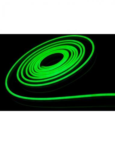 5m Led Neon Flex, 10W/m, 120 Led/m, 24V, 6x12mm, IP68 vízálló kivitel, zöld szín