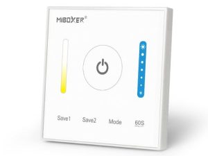 Mi-Light P2 fali panel CCT Led szalag vezérlő és távirányító egyben, egyszínű vagy kétszínű Led szalaghoz, rádiós, 10A, 120W