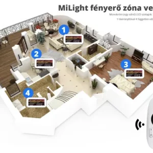 Mi-Light FUT007 egyszínű Led szalag vezérlőhöz 4 zónás távirányító - Image 3