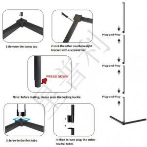 Led lámpatest , állólámpa , 125 cm , távirányítóval , DRGB , dimmelhető , USB , WIFI/Bluetooth , TUYA , LEDISSIMO AMBIENT LIGHT - Image 5