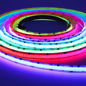 24V COB Led szalag RGB 14W, 576 Led, egyenletes vonalfény, CRI>90, IP44, vízálló!