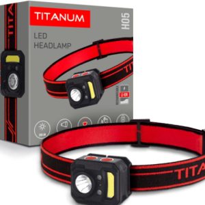 Videx TITANUM LED Fejlámpa újratölthető akkumulátorral, 250 lm, 6500K, TLF-H05