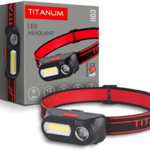 Videx TITANUM LED Fejlámpa újratölthető akkumulátorral, 6500K, TLF-H03