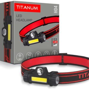 Videx TITANUM LED Fejlámpa újratölthető akkumulátorral, 6500K, TLF-H04