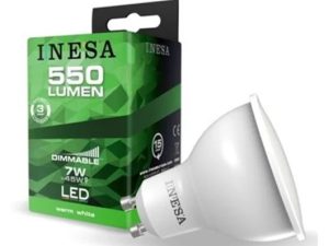 Inesa Led 7W, 580 lumen, 6500 kelvin, fényerőszabályozható