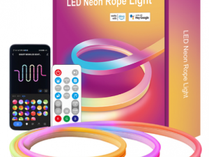 NEON LED fénycső , flexibilis , RGB + IC (digitális) , 5M , 24V , Wi-Fi & Bluetooth , IP65 , LEDISSIMO AMBIENT LIGHT