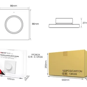 MiBoxer Tekerős fali fényerőszabályozó K1 - Image 6