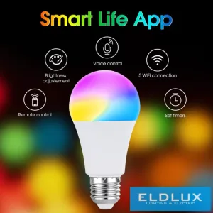 Smart Home WiFi-s A60 E27 9W 950lm RGB+CCT - Image 4