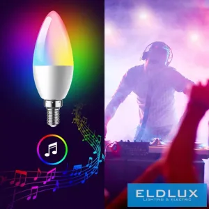 Smart Home WiFi-s C37 E14 4.5w 450lm RGB+CCT - Image 3