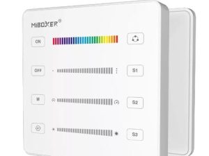 MIBOXER RF 2.4G digitális (futófény) LED szalaghoz fali távirányító fehér