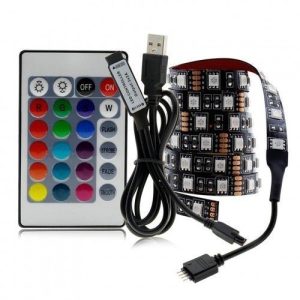 Szett , 2 méter RGB LED szalag , USB csatlakozóval , 3528 , 60 led , 4.8 Watt