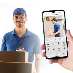 Smart Wi-Fi-s videó kaputelefon - akkumulátoros, 12V - MicroSD, FHD, PIR - fekete - Image 6