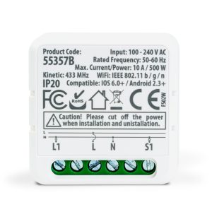 Smart-Kinetic kapcsoló vezérlőegység - 100-240 V AC, max 15A - Amazon Alexa, Google Home - Image 4