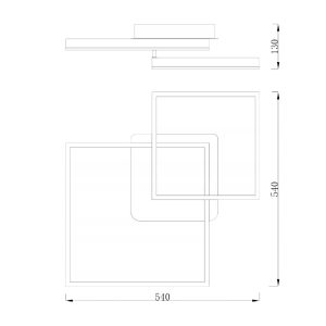 MasterLED Galaxis Herkules 70 W-os, 54x54 cm fehér LED távirányítós mennyezeti lámpa - Image 3