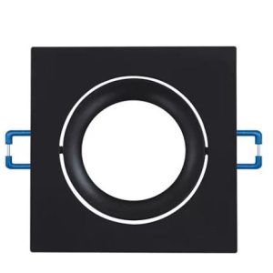 Süllyesztett spot lámpatest 1xMR16 fekete 82x82x20mm/∅75mm - Image 1