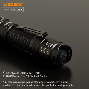 VIDEX akkumulátoros hordozható zseblámpa - Image 9