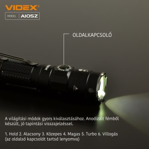 VIDEX akkumulátoros hordozható zseblámpa - Image 8