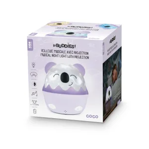 Bigben Kids COCO Zenélő Éjjeli Lámpa Projektorral - Koala - Image 1