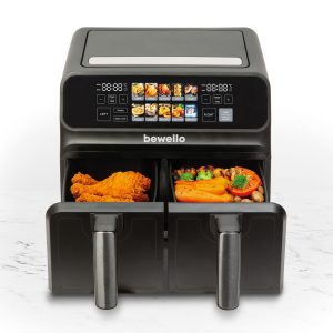 Olaj nélküli fritőz - XXL - 230V - 2200W - dupla kosár, színes érintőkijelző - 4+4 L - Image 3