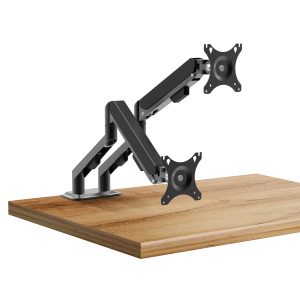 Monitor&TV tartókonzol - dupla karos, teleszkópos - asztallapra rögzíthető - 62 cm, 30" - Image 12