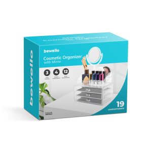 Kozmetikai rendszerező - tükörrel - átlátszó - Image 3