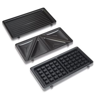 Szendvicssütő - 3 az 1-ben - 220-240V - 800W - ezüst/fekete - Image 3