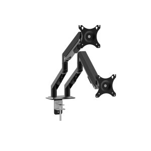 Monitor&TV tartókonzol - dupla karos, teleszkópos - asztallapra rögzíthető - 62 cm, 30" - Image 6