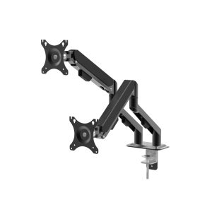 Monitor&TV tartókonzol - dupla karos, teleszkópos - asztallapra rögzíthető - 62 cm, 30" - Image 4