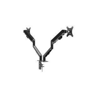 Monitor&TV tartókonzol - dupla karos, teleszkópos - asztallapra rögzíthető - 62 cm, 30" - Image 2