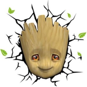 Marvel 3D LED lámpa Baby Groot Face 3D - Image 2