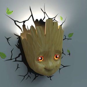 Marvel 3D LED lámpa Baby Groot Face 3D - Image 1