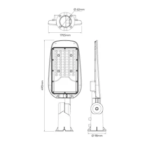 LEDline LITE Road luminaire STREETLITE 50W 4000K 5000lm grey - Image 5
