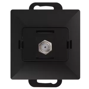 PERLA F típusú antennás aljzat (SAT) - fekete matt (TV/F-F1/P1)