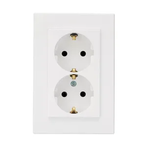 ONYX 2-es földelt csatlakozó aljzat - fehér (PT-7O)