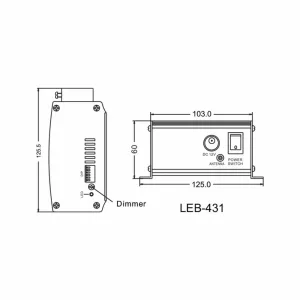 FIBER optic LED illuminator LEB-431 RGBW 4x3W csillagos égbolt világításhoz - Image 3