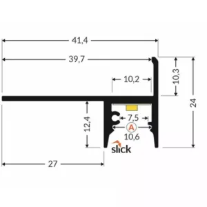 TOPMET LED profil UP-TILE10 A 2000 mm eloxált opál fedővel - Image 4