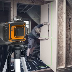 Lézeres szintező szett - max 15 m - 16 zöld lézer - 3D/360° - 2 akkumulátor, 2 konzol, szemüveg - Image 3