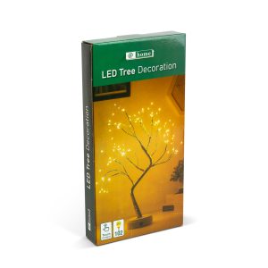 LED-es asztali fa dekoráció - melegfehér - érintőgombos, elemes, USB-s - Image 3