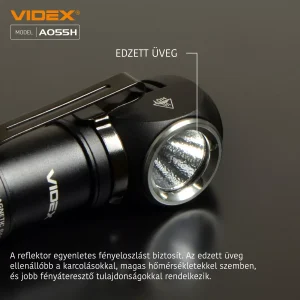 Videx LED Fejlámpa hidegfehér újratölthető akkumulátorral A055H - Image 4