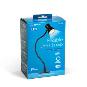 Flexibilis asztali lámpa - csipeszes - USB - állítható fényerő és színhőmérséklet - LED - fém - Image 4