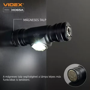 VIDEX Fejlámpa tölthető akkumulátorral -H065A - Image 9
