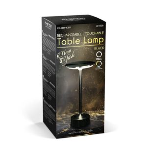 Asztali lámpa - fekete színű fém - állítható színhőm, fényerő - akkumulátoros - USB - Image 3