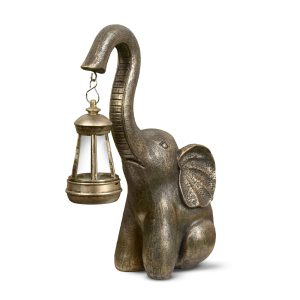 LED-es szolár lámpa - elefánt - melegfehér - műanyag - 30,5 x 12 x 24 cm - Image 3