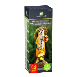 LED-es szolár állatfigura - "Welcome" szurikáta - melegfehér LED - 30 cm - Image 3